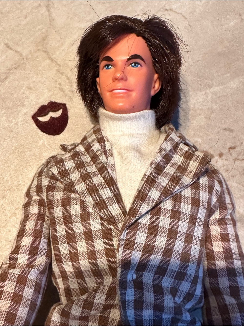 Vintage Mattel Ken doll stamped 1968 looks like 1973 Mod Ken with beard